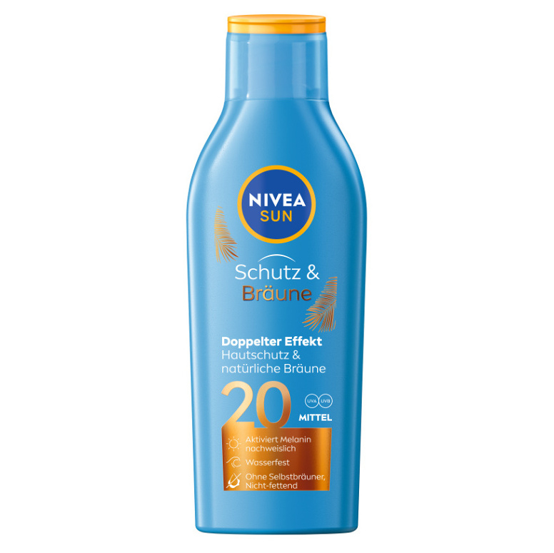 NIVEA Sun Mlieko na opaľovanie podporujúce zhnednutie OF 20 200 ml