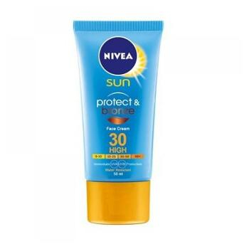 NIVEA Sun Pleťový krém na opaľovanie podporujúci zhnednutie Protect & Bronze OF 30 50 ml