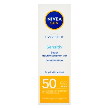 NIVEA Sun Pleťový krém na opaľovanie Sensitive OF 50 50 ml