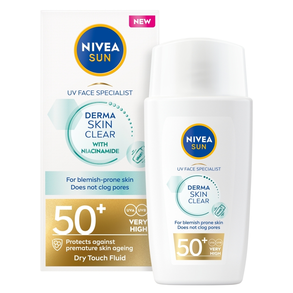 NIVEA SUN Opaľovací krém Derma Blemish Control s niacínamidom SPF50+, 40 ml