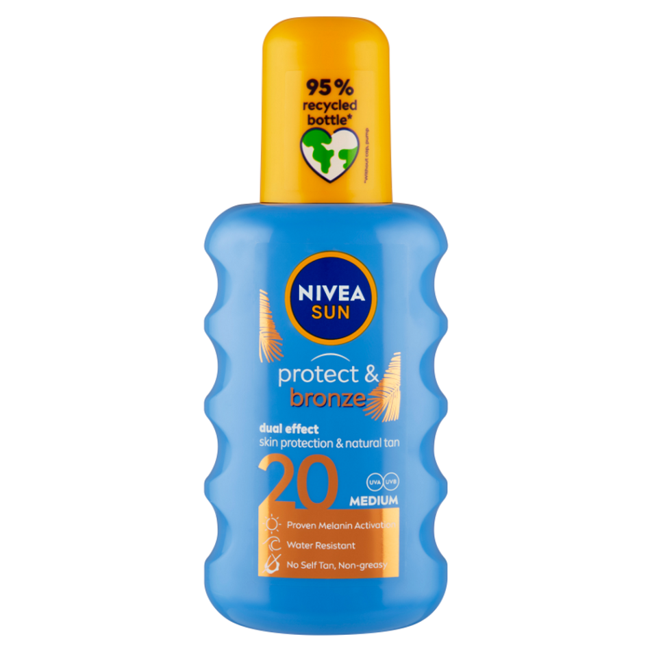 E-shop NIVEA Sun Sprej na opaľovanie podporujúci zhnednutie Protect & Bronze OF 20 200 ml