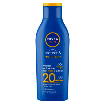 NIVEA Sun Hydratačné mlieko na opaľovanie OF 20 200 ml (Opaľovacie mlieka) - Vodeodolné