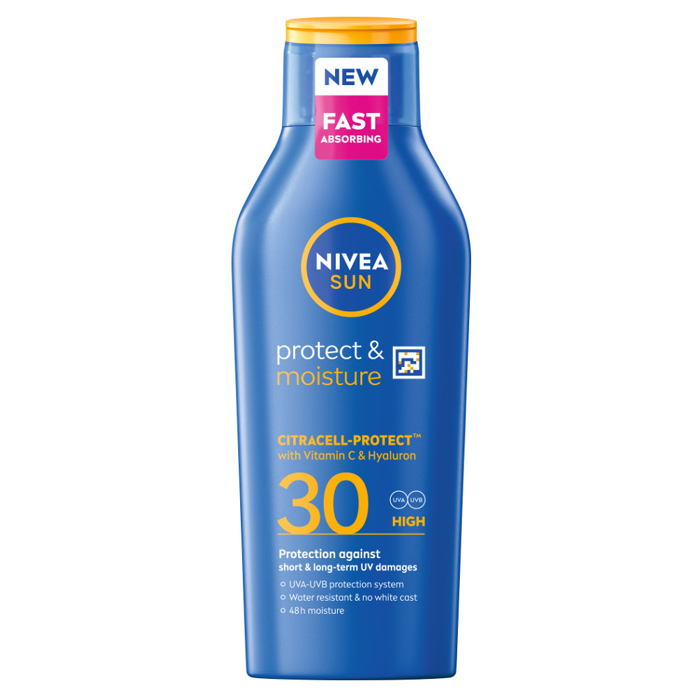 NIVEA Sun Protect&Moisture Mlieko na opaľovanie OF30 400 ml