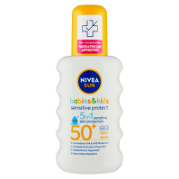 NIVEA Sun Detský sprej na opaľovanie Protect & Sensitive OF 50+ 200 ml