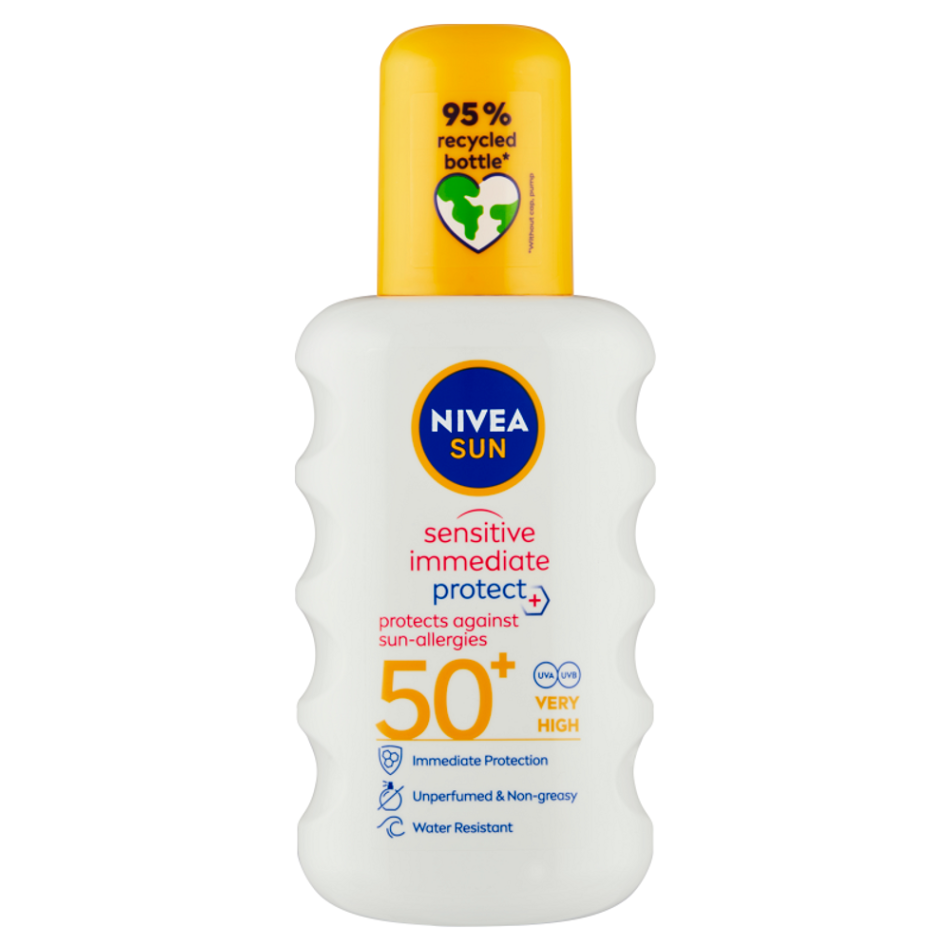 NIVEA Sun Sensitive Sprej na opaľovanie OF 50+ 200 ml