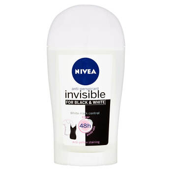 NIVEA Tuhý antiperspirant Invisible for Black & White Clear 40 ml