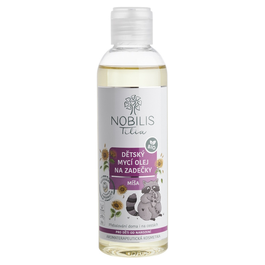 NOBILIS TILIA Detský umývací olej na zadočky Míša 200ml