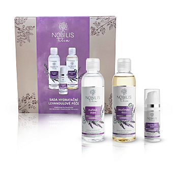 NOBILIS TILIA Sada hydratačnej levanduľovej starostlivosti (Kozmetické balíčky) - Dermokozmetika, Čistiace, Odličovacie, Regeneračné, Hydratačný, Zvláčňujúci