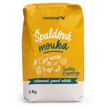 NOMINAL Celozrnná múka špaldová jemne mletá 1000 g (Špaldové múky) - Hrubá