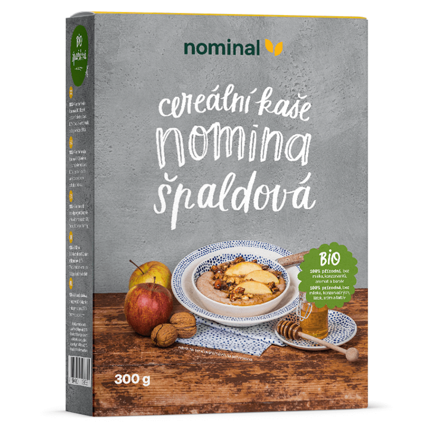 Nominal Cereálna kaša Nomina špaldová instantná kaša v BIO kvalite 300 g