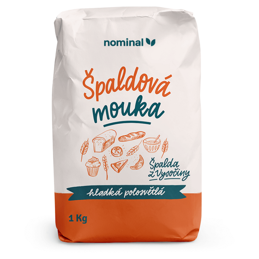 NOMINAL Špaldová múka hladká polosvetlá 1000 g