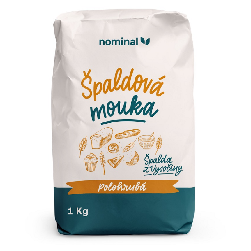 NOMINAL Špaldová múka polohrubá 1000 g