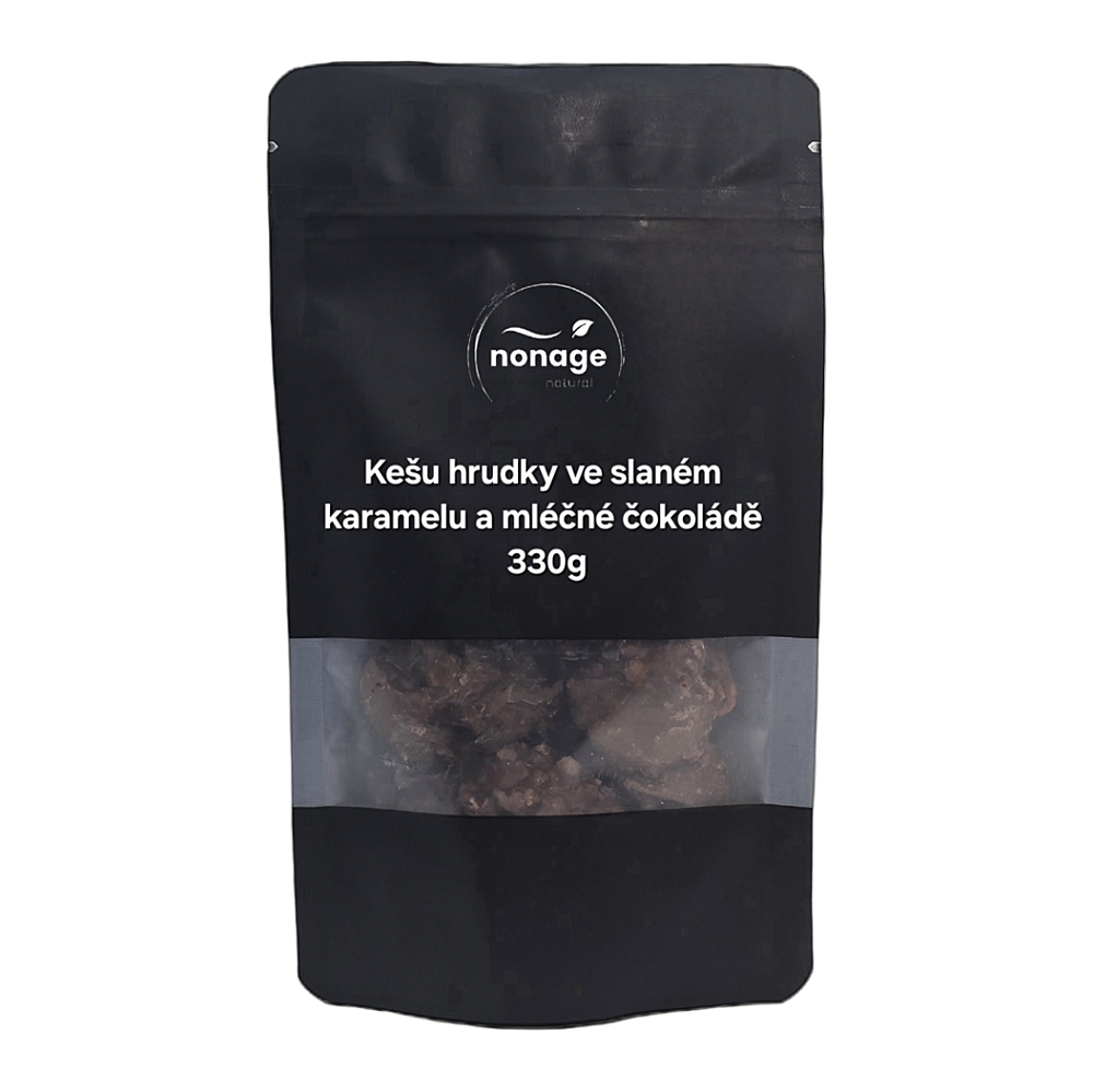 NONAGE Kešu hrudky slaný karamel v mliečnej čokoláde 330 g