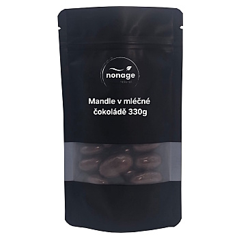 NONAGE Mandle v mliečnej čokoláde 330 g (Mandle) - Sladké, Pražené