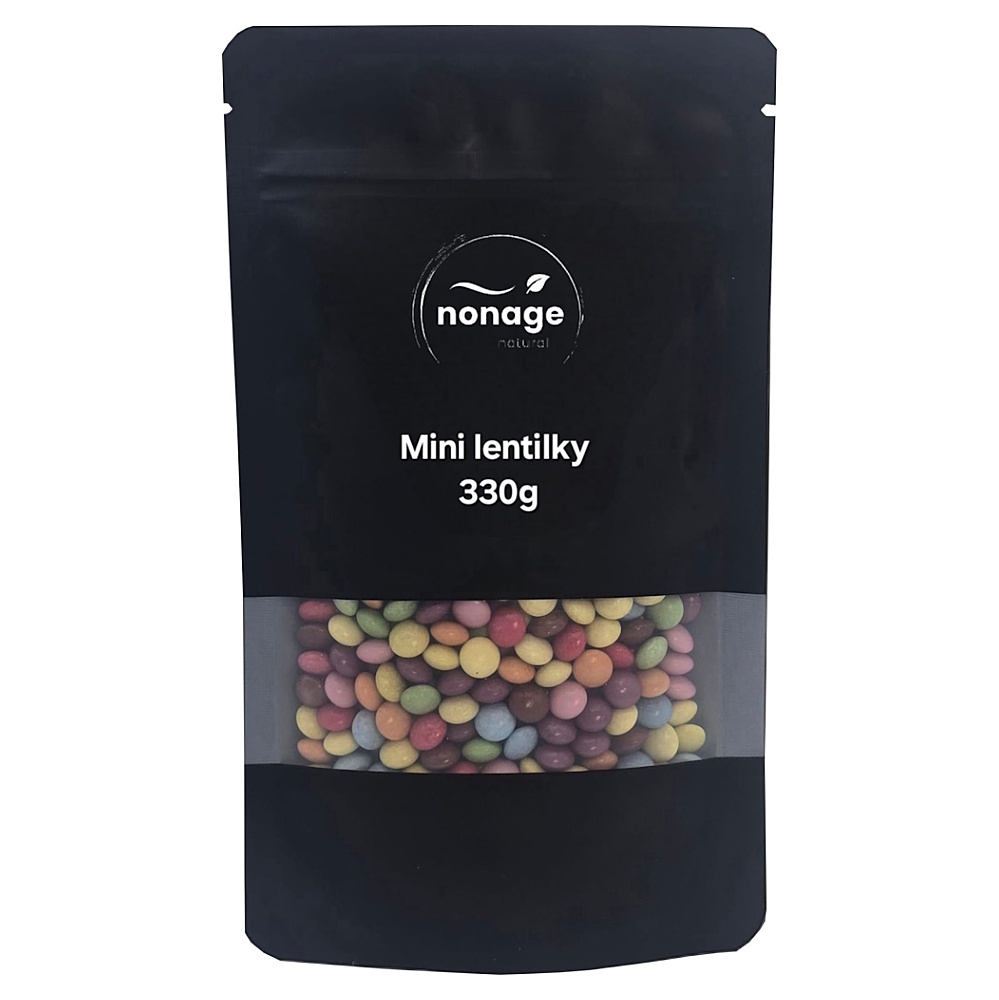 NONAGE Mini lentilky s prírodným farbivom 330 g