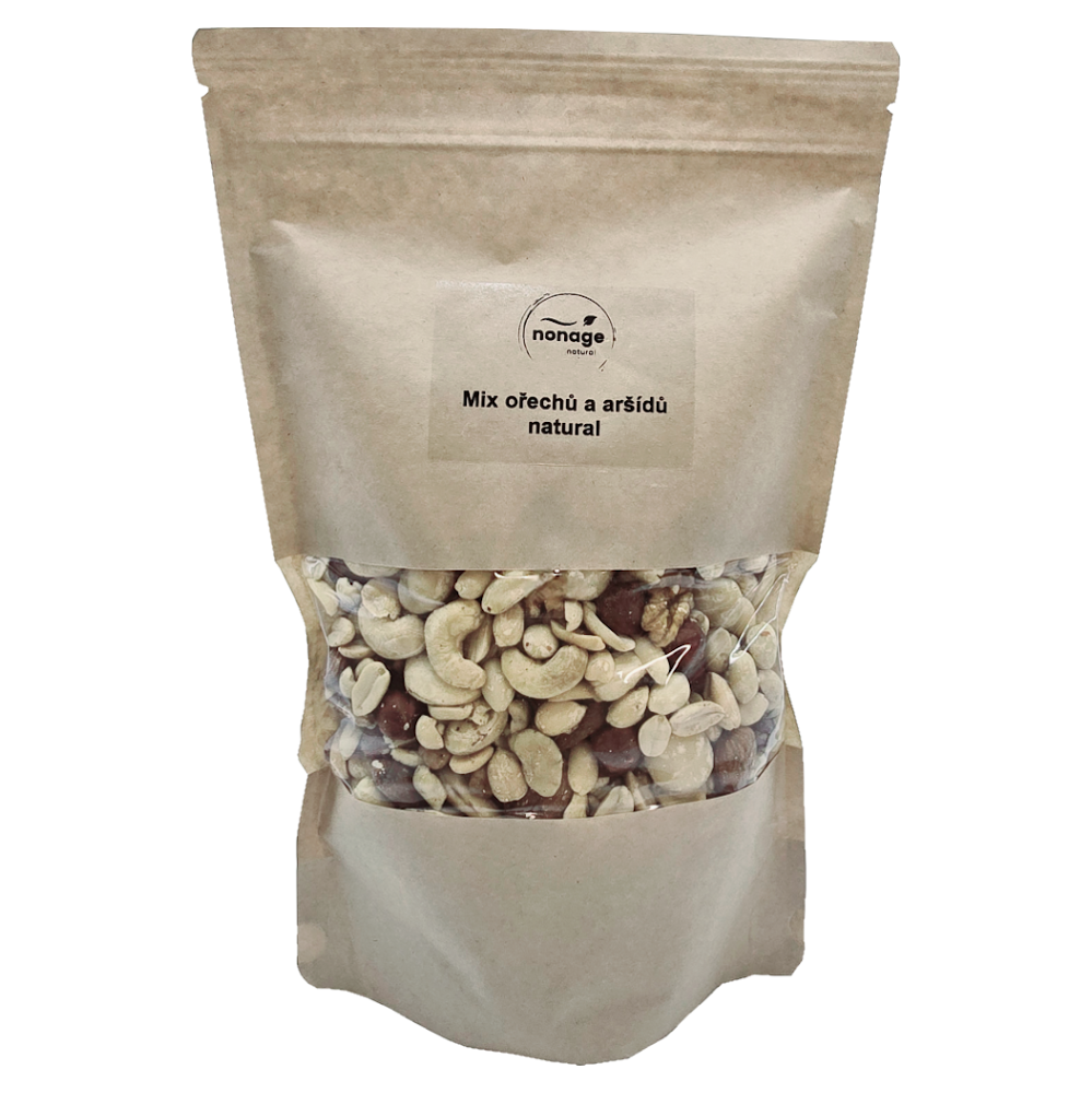 NONAGE Mix orechov a arašidov natural nesolených 750 g