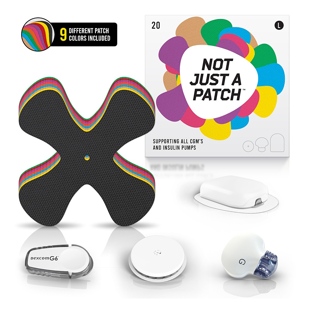 E-shop NOT JUST A PATCH univerzálna náplasť pre CGM senzory viacfarebná 20 kusov