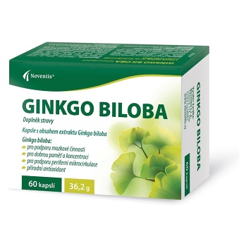 NOVENTIS Ginkgo biloba 40 mg 60 kapsúl (Doplnky stravy na pamäť) - Prírodné