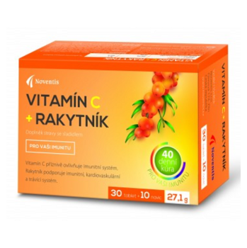 NOVENTIS Vitamín C + Rakytník 30 + 10 tabliet