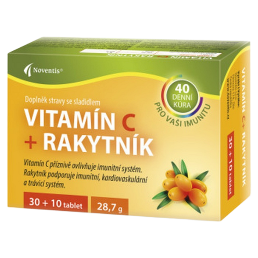 NOVENTIS Vitamín C + Rakytník 30+10 tabliet kúpite na Mojalekaren.sk