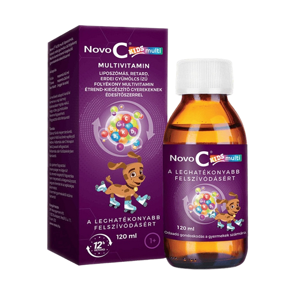Novo C KIDS multi Multivitamín tekutý prípravok, príchuť lesné ovocie 120ml