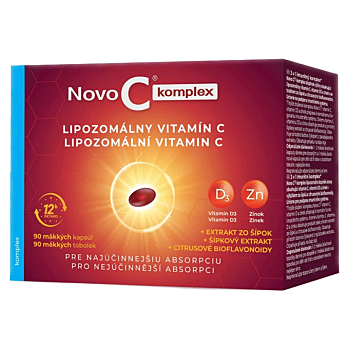 NOVO C komplex Lipozomálny vitamín C mäkké 90 kapsúl (Vitamín C) - Viaczložkové, Lipozomálny, Postupné uvoľňovanie