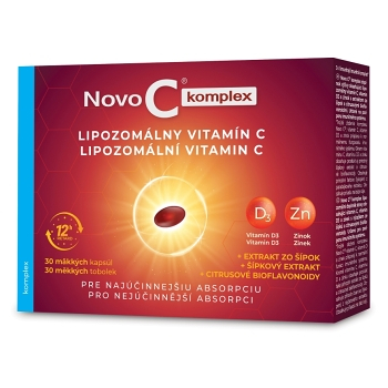 NOVO C Komplex Lipozomálny vitamín C + vitamín D3 + zinok 30 kapsúl