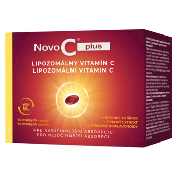 NOVO C Plus 90 mäkkých kapsúl (Vitamín C) - Viaczložkové, Lipozomálny, Postupné uvoľňovanie