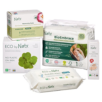 ECO BY NATY Novorodenecký balíček 5 kusov (Plienky 0 (2,5 a menej kg)) - Ekologické