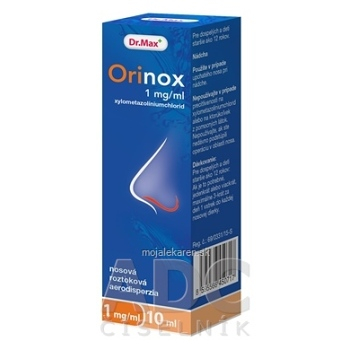 Orinox 1 mg/ml aer nao (fľ.skl.žltohnedá s rozprašovačom) 1x10 ml