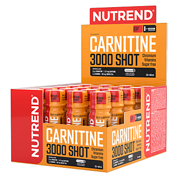 NUTREND Carnitine 3000 shot jahoda 20 x 60 ml (Karnitinové nápoje)