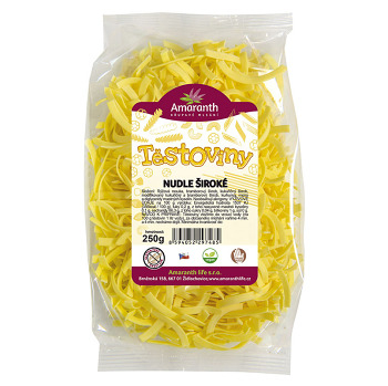 AMARANTH Rezance široké bezvaječné 250 g (Bezlepkové cestoviny)