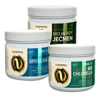 NUPREME Spirulina, mladý jačmeň a chlorella