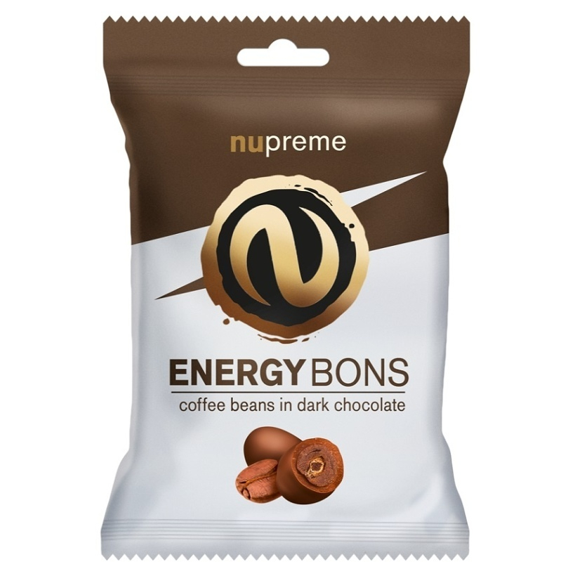 Nupreme Energy Bons čokoládové pralinky s kofeínom Dark Chocolate 70 g