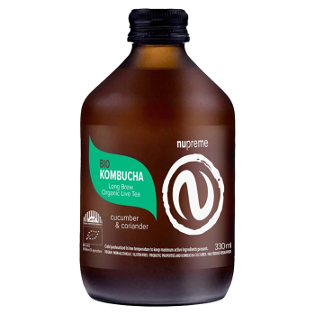 NUPREME Kombucha uhorka a koriander BIO 330 ml (Kombucha nápoje) - Prírodné, BIO