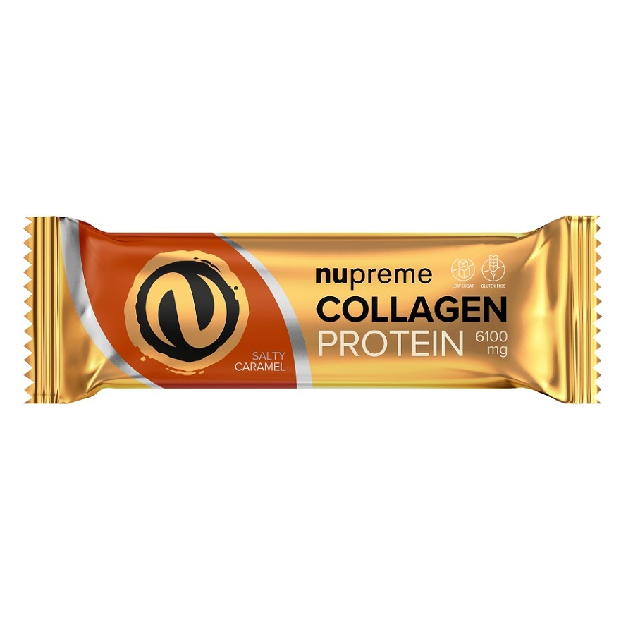 Nupreme Collagen Protein proteínová tyčinka s kolagénom príchuť Salted Caramel 50 g