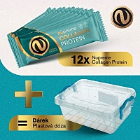 NUPREME Proteínové tyčinky kokos a karamel v dóze 12 ks