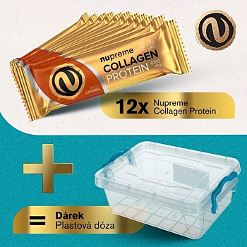 NUPREME Proteínové tyčinky slaný karamel v dóze 12 ks (Tyčinky) - Sladké