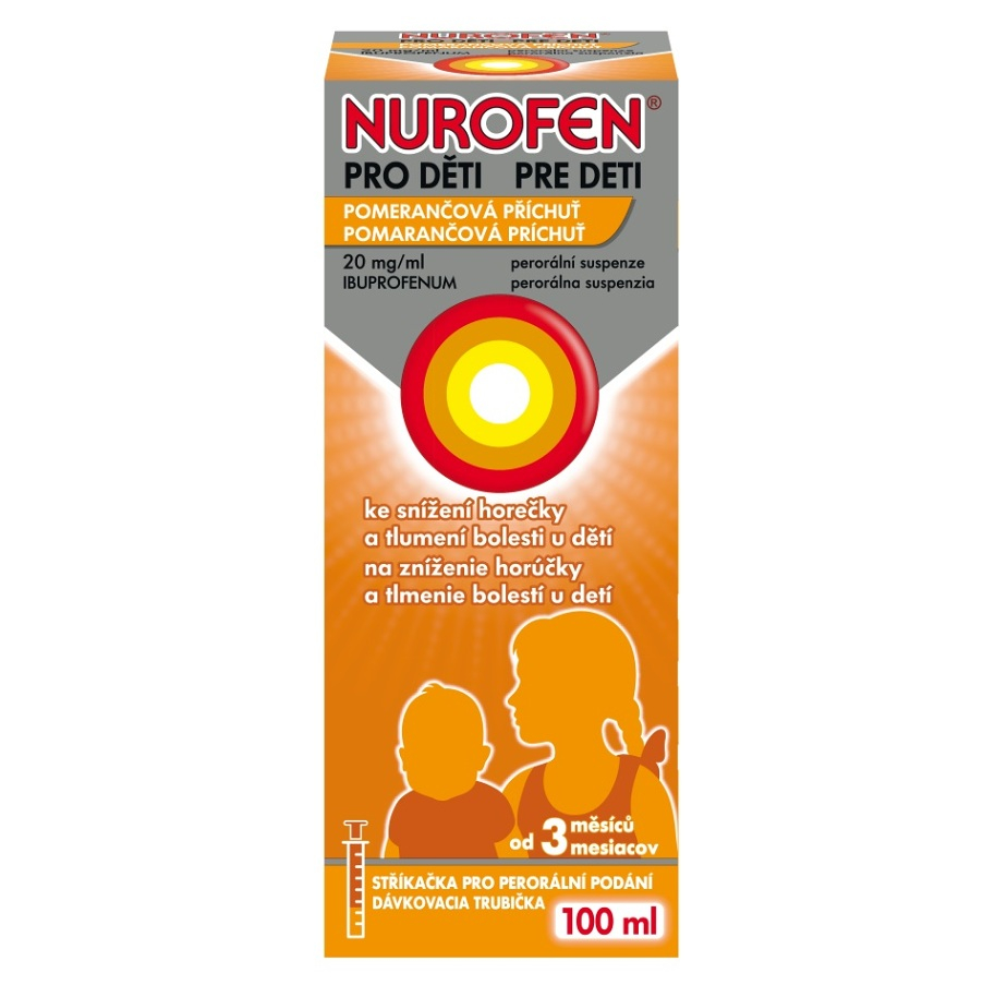 NUROFEN pre deti Pomaranč perorálna suspenzia 100 ml