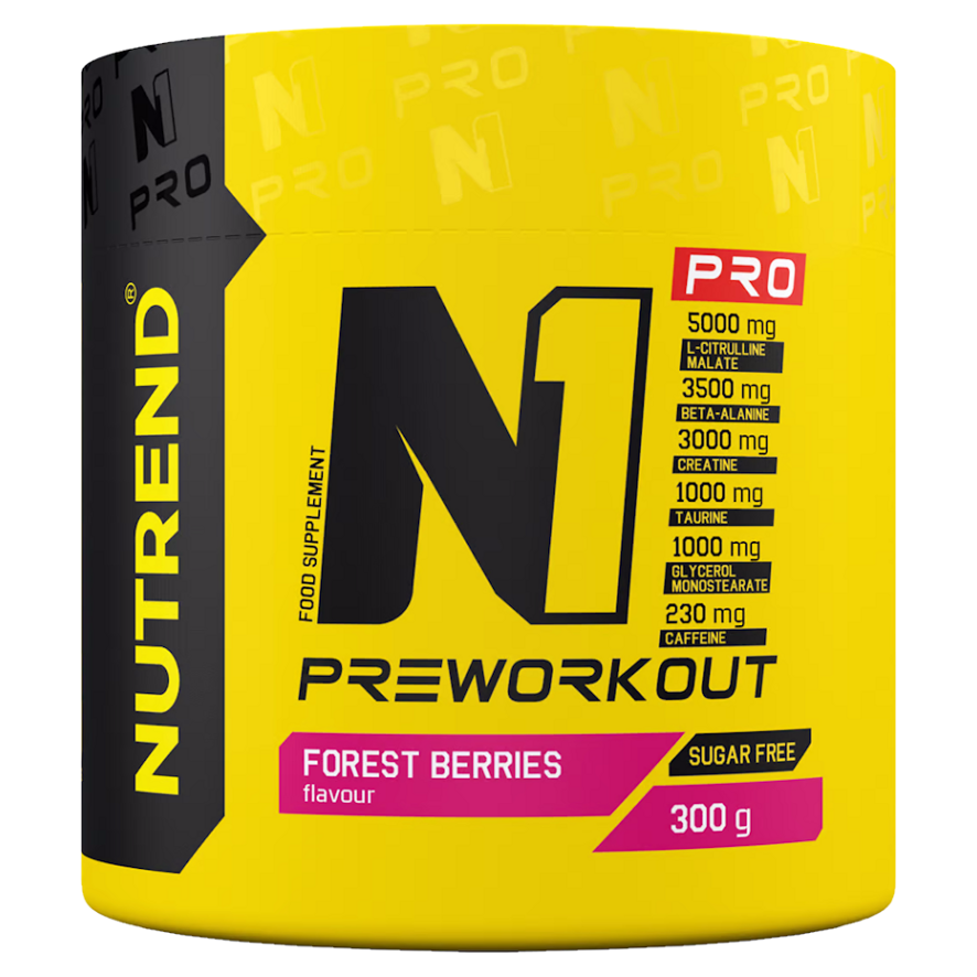 NUTREND N1 Pro koncentrovaný preworkout lesné plody 300 g