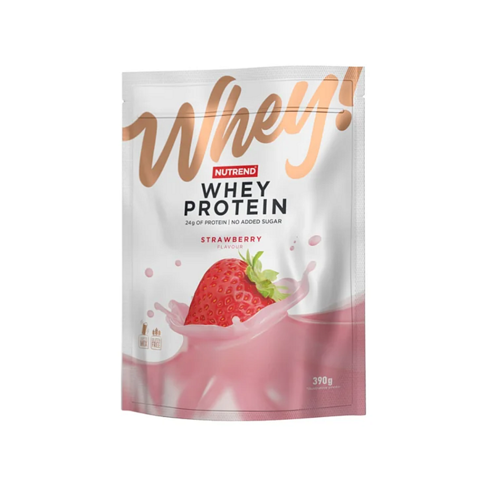 NUTREND Whey! whey proteín jahoda 390 g