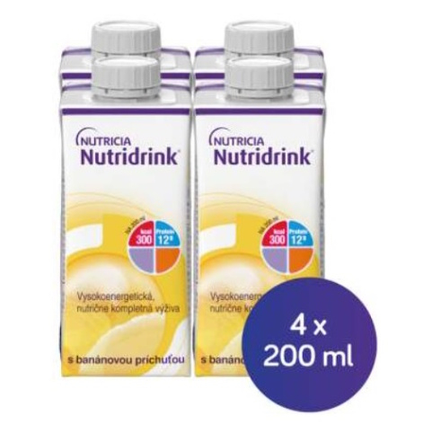 NUTRIDRINK Banánová príchuť 4 x 200 ml kúpite na Mojalekaren.sk