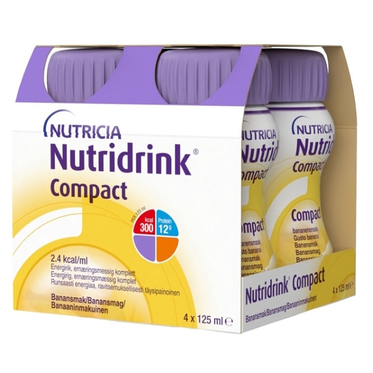 NUTRIDRINK Compact s banánovou príchuťou 4 x 125 ml kúpite na Mojalekaren.sk