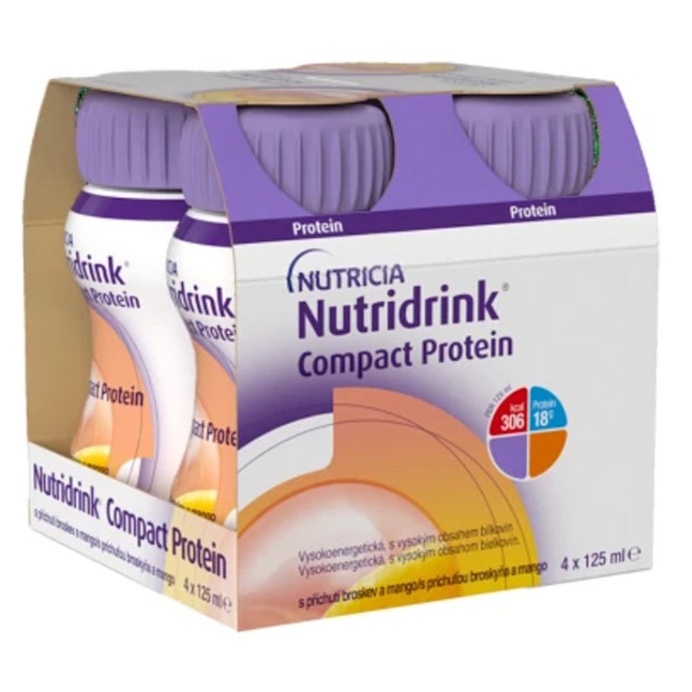 NUTRIDRINK Compact protein broskyňa a mango 4 x 125 m