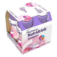 NUTRIDRINK Compact s jahodovou príchuťou 4 x 125 ml