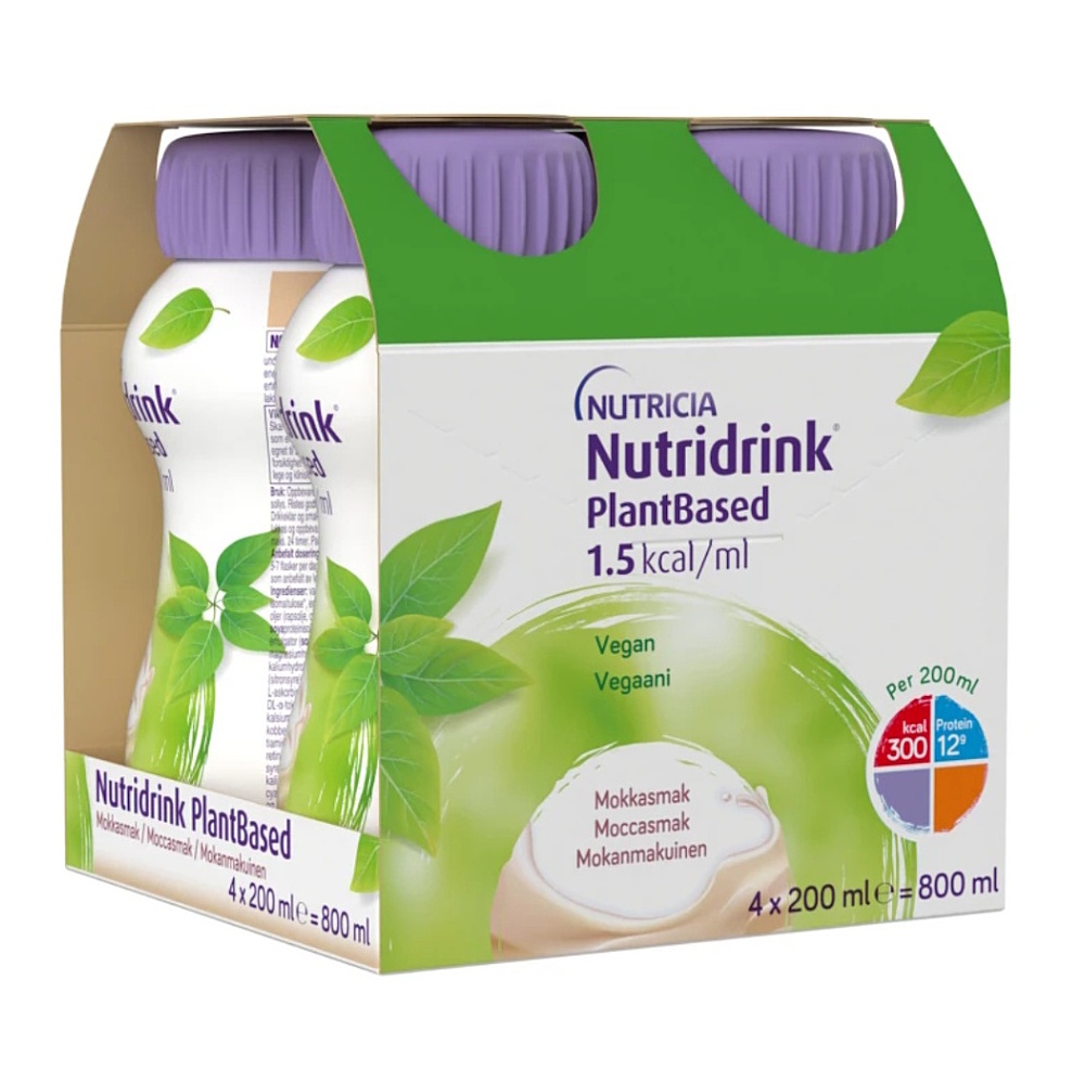 NUTRIDRINK PlantBased s kávovou príchuťou 4 x 200 ml