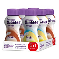 NUTRIDRINK Protein 5+1 s vanilkovou a čokoládovou príchuťou 6 x 200 ml