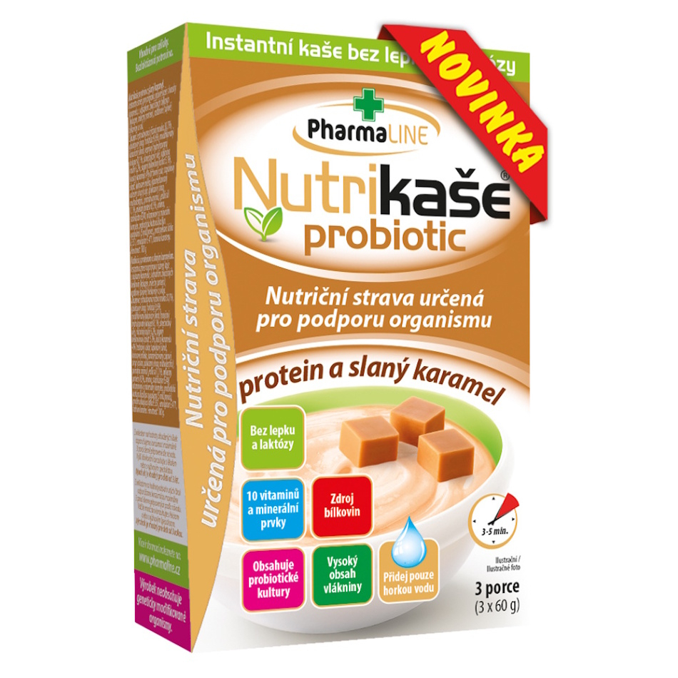 NUTRIKAŠA Probiotic proteín a slaný karamel 3 x 60 g