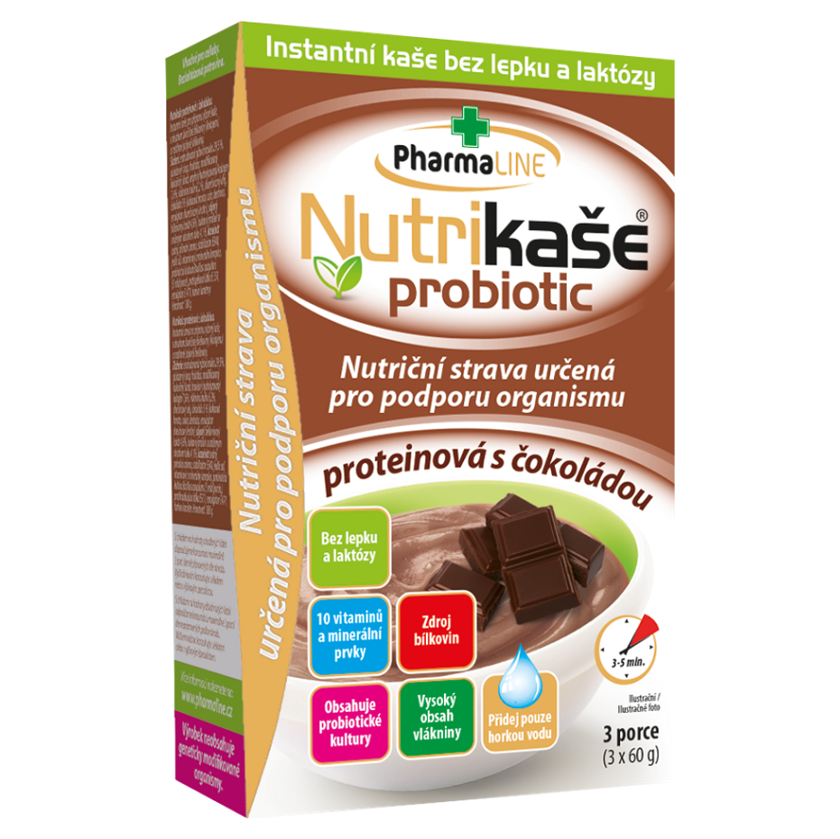 PHARMALINE Nutrikaša probiotic proteinová s čokoládou 3 x 60 g kúpite na Mojalekaren.sk