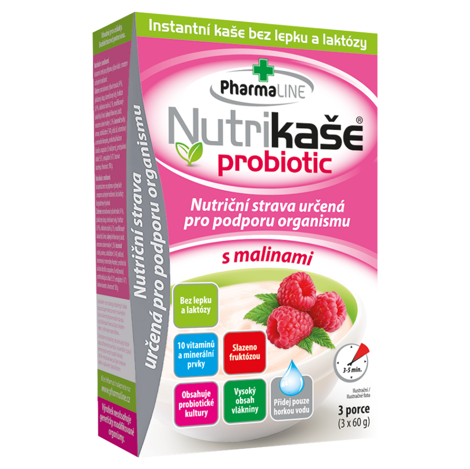 PHARMALINE Nutrikaša probiotic s malinami 3 x 60 g kúpite na Mojalekaren.sk